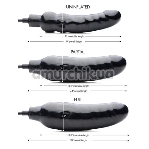 Фалоімітатор Master Series Primal Inflatable Dildo, чорний