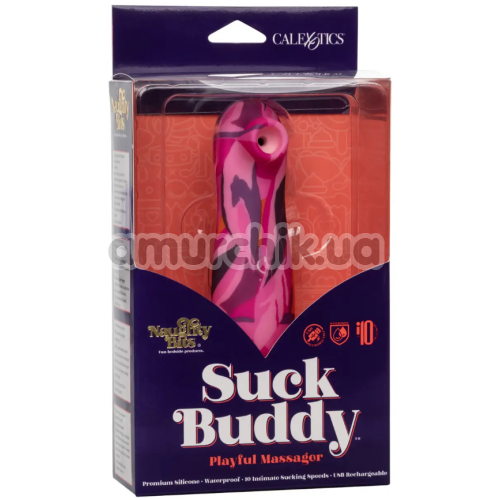 Симулятор орального секса для женщин с вибрацией Naughty Bits Suck Buddy, малиновый