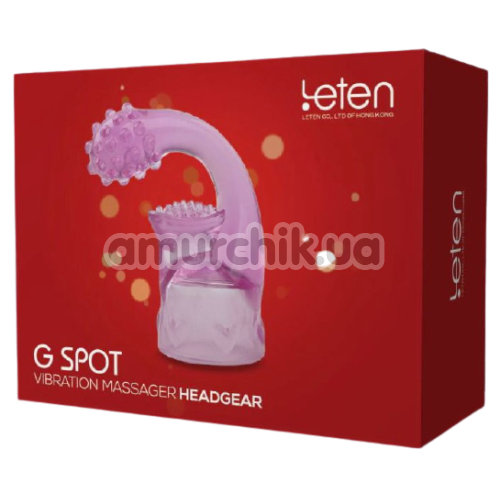 Насадка на універсальний вібромасажер Leten G Spot Vibration Massager Headgear 3, фіолетова