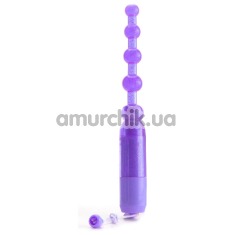 Анальная цепочка с вибрацией Pleasure Beads фиолетовая - Фото №1
