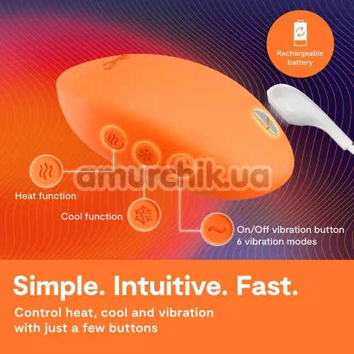 Клиторальный вибратор We-Vibe Temp (ви вайб темп оранжевый)
