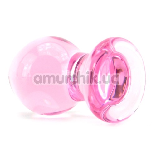 Анальна пробка Crystal Premium Glass Small, рожева
