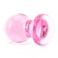 Анальна пробка Crystal Premium Glass Small, рожева - Фото №4