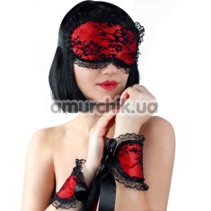 Бондажный набор Art of Sex Mask and Handcuffs, красный - Фото №1