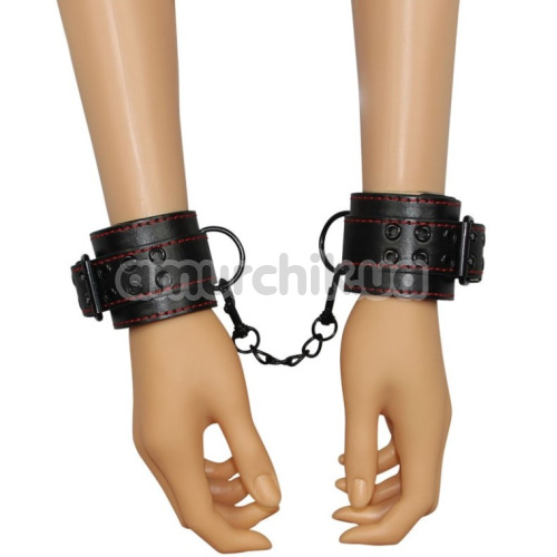 Фіксатори для рук Bondage Fetish Pleasure Handcuffs, чорні