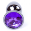 Анальна пробка з фіолетовим кристалом Exclusivity Jewellery Dark Silver Plug, срібна - Фото №4