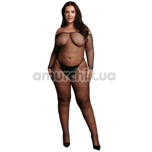 Комбінезон Le Desir Bodystocking OffShoulder Neck Fishnet/Open, чорний