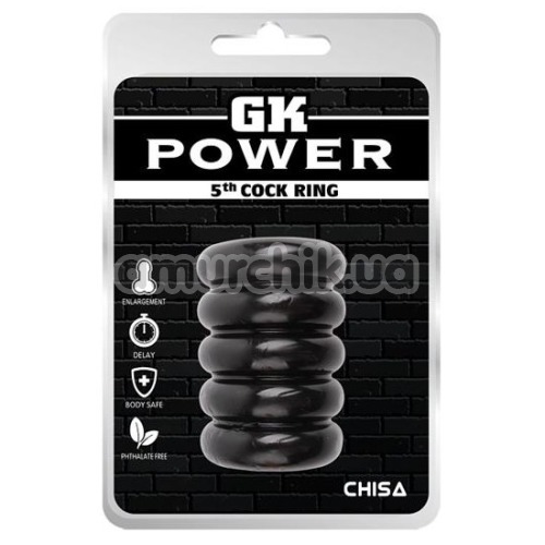 Ерекційне кільце GK Power 5th Cock Ring, чорне