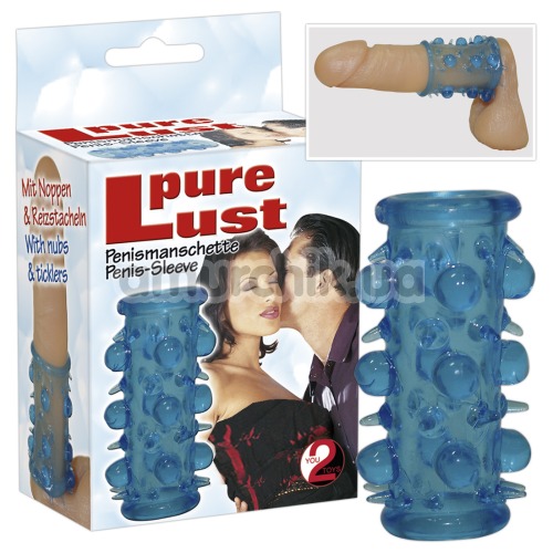 Насадка на пенис Pure Lust, синяя