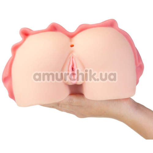 Искусственная вагина и анус с вибрацией Cutie Pies Cheerleader Cherry, телесная