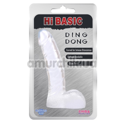 Фаллоимитатор Hi Basic Ding Dong, прозрачный