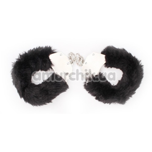 Наручники Hi-Basic Fur-lined Handcuffs, черные - Фото №1