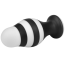 Анальная пробка Love Toy X-Missioner Butt Plug 6.5, черно-белая - Фото №2