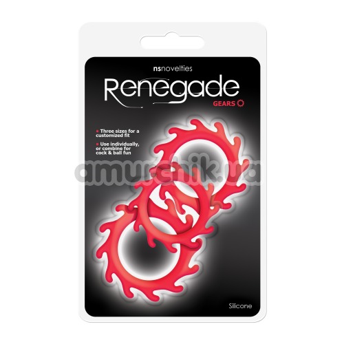 Набір з 3 ерекційних кілець Renegade Gears, червоний