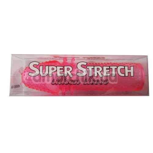 Насадка - удлинитель члена Super Stretch Silicone Sleeve, розовая