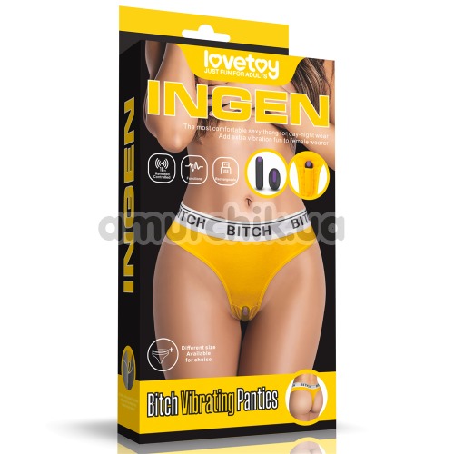 Вібротрусики Lovetoy Ingen Bitch Vibrating Panties, жовті