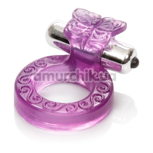 Виброкольцо Intimate Butterfly Ring, фиолетовое