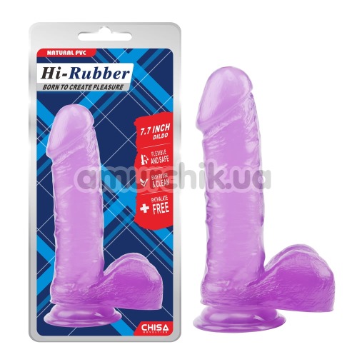 Фаллоимитатор Hi-Rubber 7.7 Inch, фиолетовый