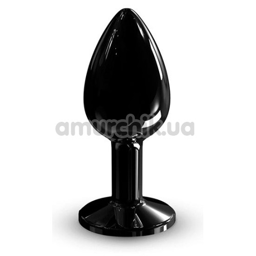Анальная пробка с черным кристаллом Dorcel Diamond Plug S, черная