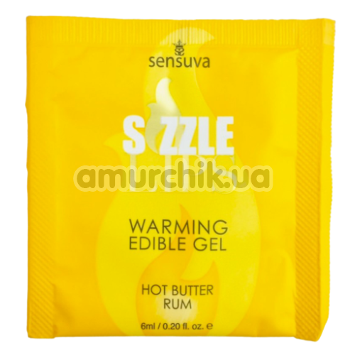 Оральный гель с согревающим эффектом Sensuva Sizzle Lips Butter Rum - сливочный ром, 6 мл