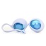 Вагінальні кульки OVO L1, біло-блакитні - Фото №1