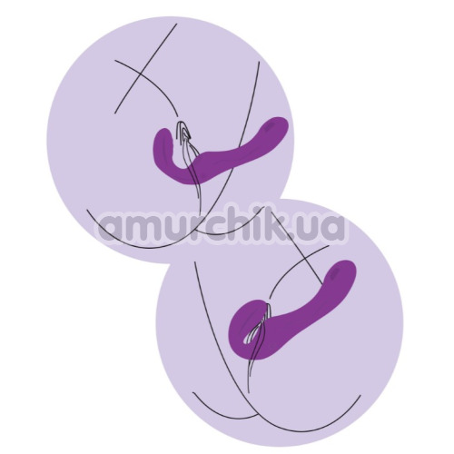 Безремневий страпон з вібрацією Xocoon Strapless Strap-On, фіолетовий