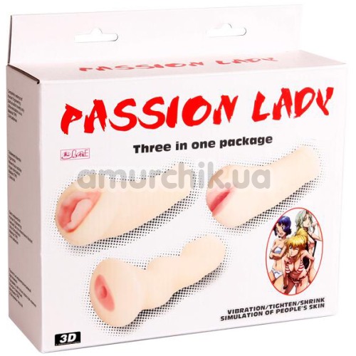 Набор из 3 мастурбаторов Passion Lady Three In One Package