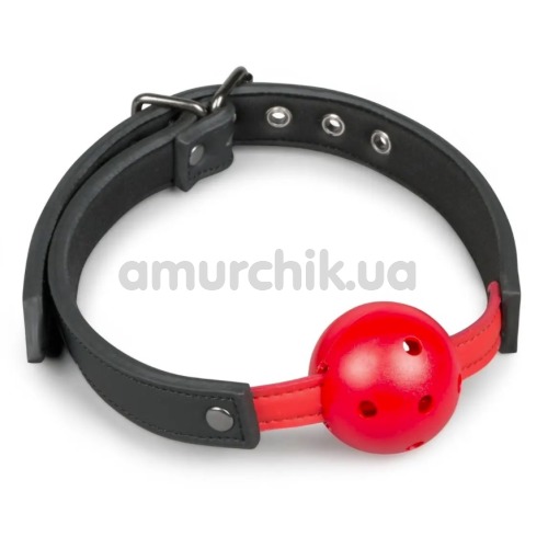 Кляп Easy Toys Ball Gag Plastic Gag With Air Holes, червоно-чорний