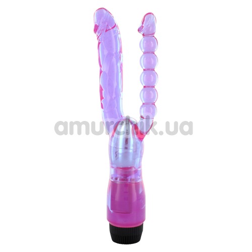 Анально-вагінальний вібратор Xcel Double Penetrating Vibrator, фіолетовий - Фото №1