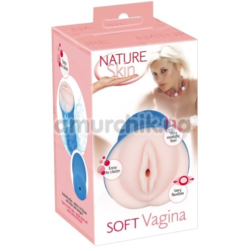 Мастурбатор Nature Skin Soft Vagina, телесный
