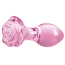 Анальна пробка Crystal Glass Rose, рожева - Фото №2