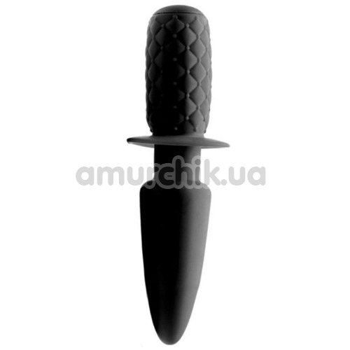 Анальная пробка с вибрацией Ass Thumpers The Plug 10x Silicone Vibrating Thruster ровная, черная