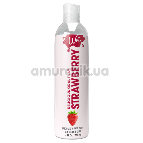 Оральний лубрикант Wet Delicious Oral Play Strawberry - полуниця, 118 мл