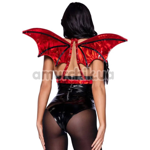 Портупея Leg Avenue Leather Bat Wing Body Harness, красная