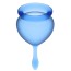 Набор из 2 менструальных чаш Satisfyer Feel Good, синий - Фото №5