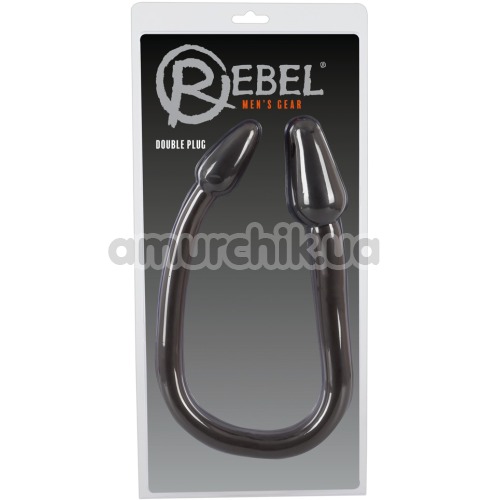 Двухконечный анальный фаллоимитатор Rebel Double Plug, черный