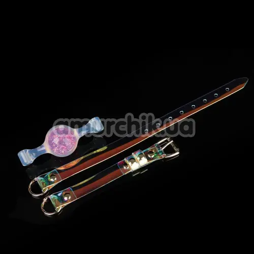 Кляп Univibe Crystal Gag L, рожевий