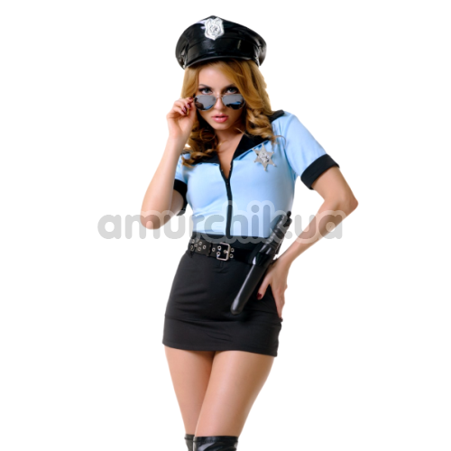 Костюм полицейской LeFrivole Police Officer Costume, голубой