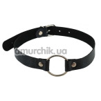 Ошейник sLash Leather O-Ring Gag, черный - Фото №1