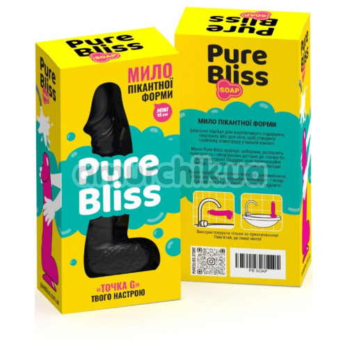 Мило у вигляді пеніса з присоскою Pure Bliss Mini, чорне