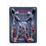 Зажимы для сосков с бусинами и шипами Lucky Bay Nipple Play Chain Red Bell and Spike, серебряные - Фото №2