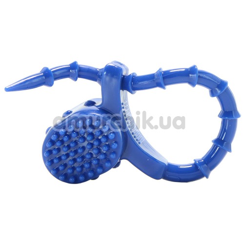 Эрекционное кольцо Passion Lock Vibrating Cockring, голубое