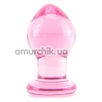 Анальна пробка Crystal Premium Glass Small, рожева - Фото №1