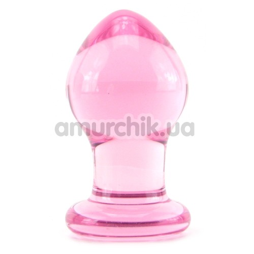 Анальна пробка Crystal Premium Glass Small, рожева - Фото №1