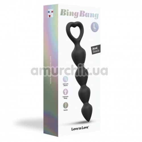 Анальная цепочка Love to Love Bing Bang L, черная