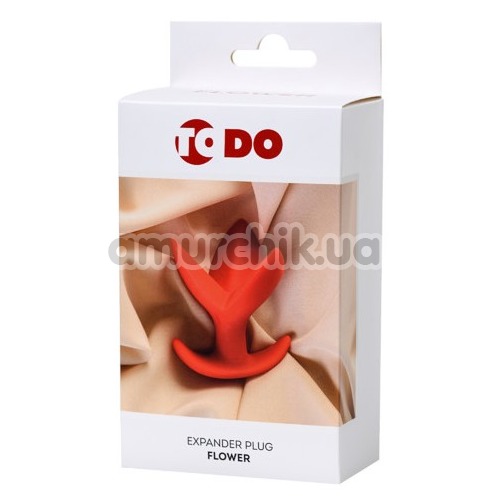 Анальна пробка ToDo Expander Plug Flower 9 см, червона