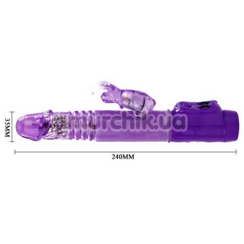 Вібратор з ротацією і поштовхами BW-037251, фіолетовий