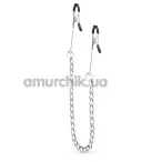 Зажимы для сосков Easy Toys Nipple Clamps 32 cm Chain, серебряные - Фото №1