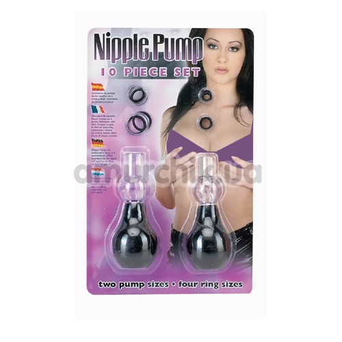 Вакуумные стимуляторы для сосков Nipple Pump 10 Piece Set