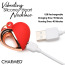 Вібратор-підвіска у вигляді сердечка Charmed Vibrating Silicone Heart Necklace, червоний - Фото №4